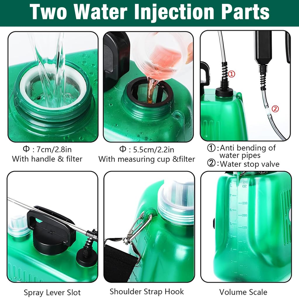 HASTHIP Electric Water Sprayer with 8L Capacity Containter Fine Mist Electric Sprayer with 4 Switchable Sprayer Nozzles Water Mist Sprayer Electric Water Sprayer for Gardening, Agriculture, Car Wash HASTHIP Electric Water Sprayer with 8L Capacity Containter Fine Mist Electric Sprayer with 4 Switchable Sprayer Nozzles Water Mist Sprayer Electric Water Sprayer for Gardening, Agriculture, Car Wash